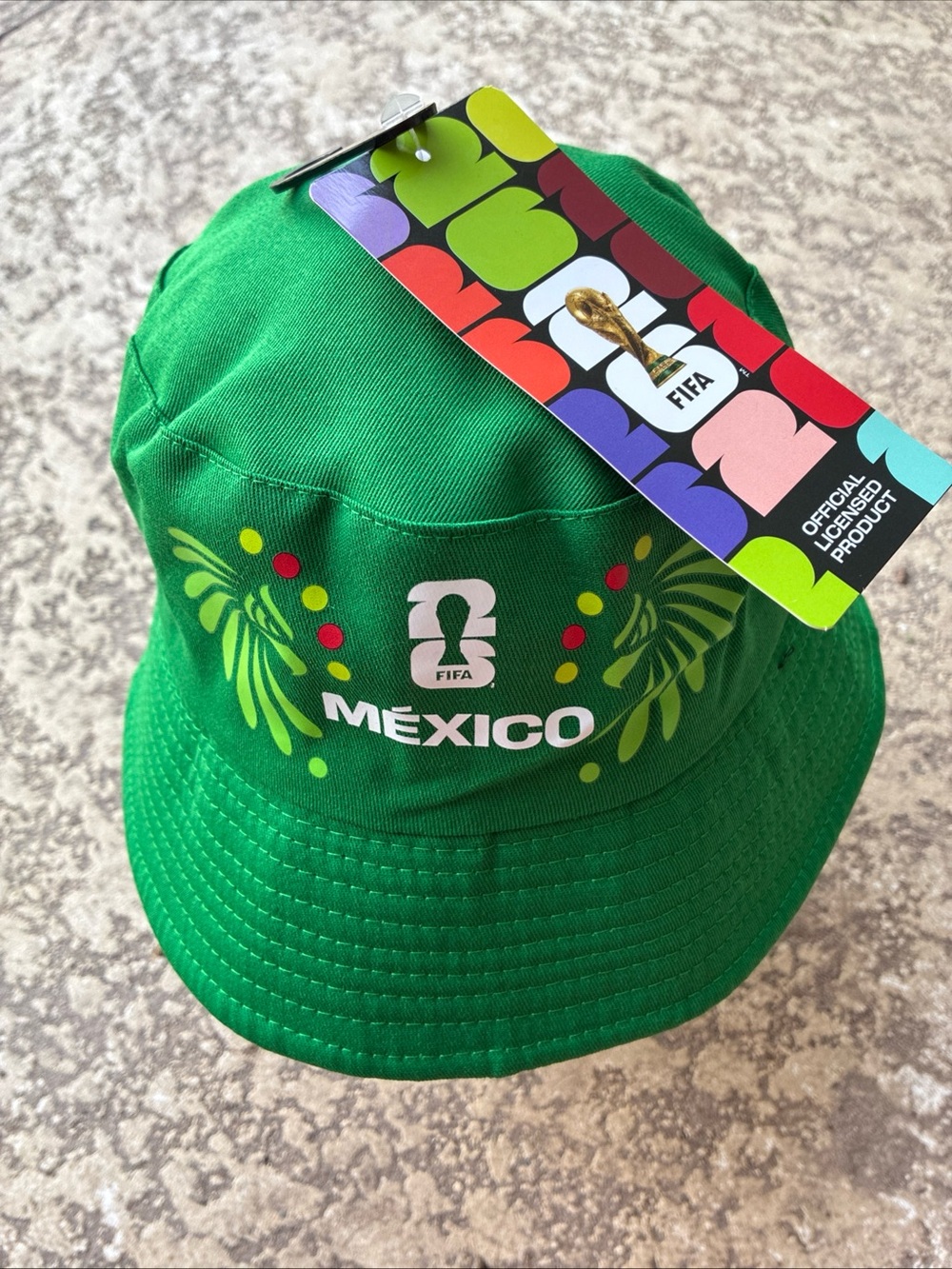 FIFA World Cup 2026 Mexico Green Bucket Hat. Official licensed product